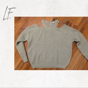 LF Off the Shoulder Grey Sweater size S